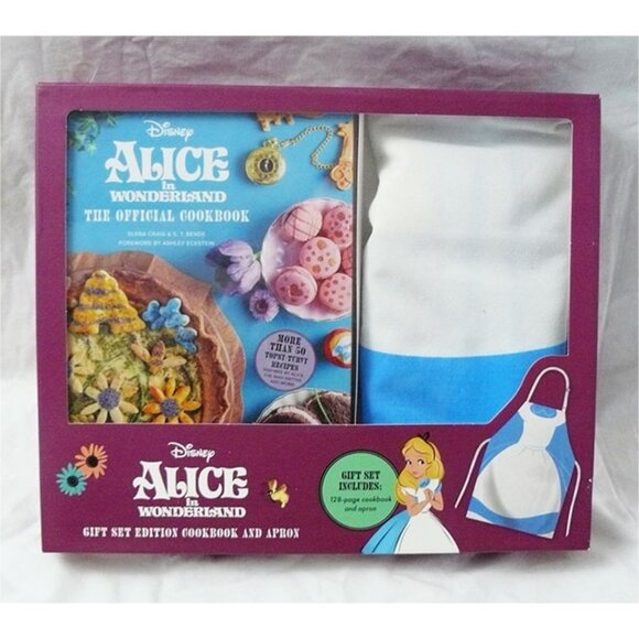 Disney Other - Insight Edition Alice in Wonderland Official Cookbook Gift Set & Exclusive Apron